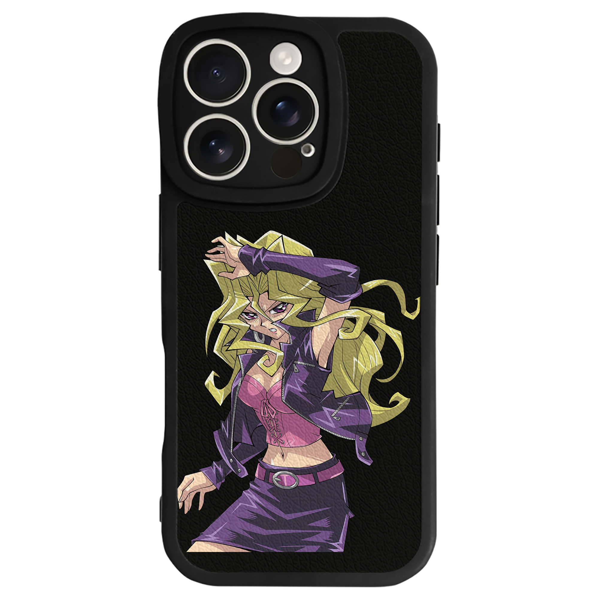 （画像用） 遊☆戯☆王 Yu-Gi-Oh! 【iPhone 16シリーズ対応】シリコンスマホケース（レザー調） 材質：シリコン